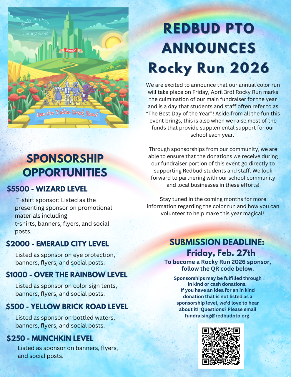 Rocky Color Run Sponsorships
